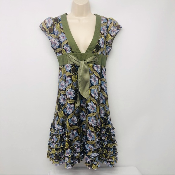 Free People Floral V-neck Dress - Picture 5 of 16